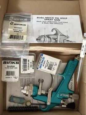 7000-1204-4 Binks Binks- Mach 1sla Hvlp Spray Gun Adjustable Fluid Inlet And Vitreous