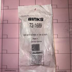 Binks 72-1689 Tubing Connector Brass 3/8 Inch Nps F Swivel With Spring Guard