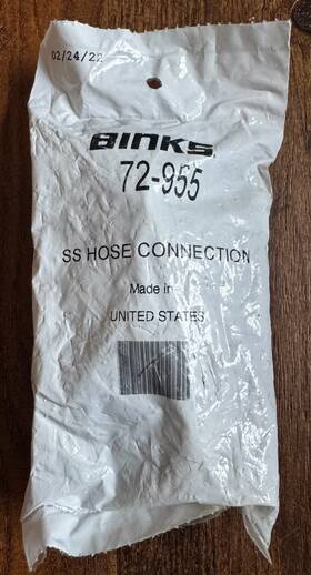 Binks 72-955 Ss Hose Connection Kit 3/4 Inch Nps Swivel X Id