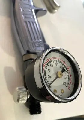 73-125 Binks Air Flow Control Valve Cheater With Gauge