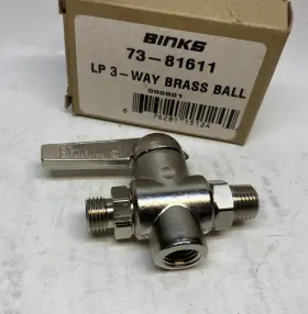 73-81611 Binks Low Pressure 3-way Brass Ball Valve - Prepaid Shipping