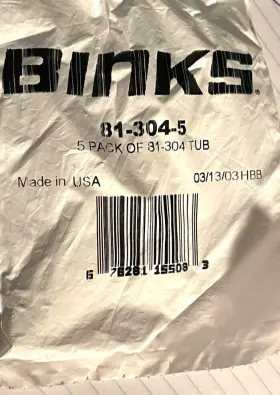81-304-5 Binks 81-304 Tube - 5/pack