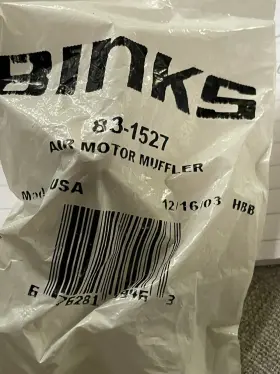 83-1527 Binks 83-1537 Air Motor Muffler
