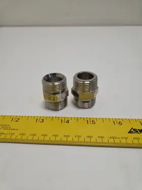 83-1822 Binks Brass Dm Nipple 3/4 Lot Of 2 Used