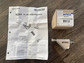 83-2922 Binks In-line Y-strainer Filter Assy 50 Mesh. Paint Fluid Solvent Oil