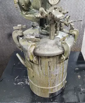 83-5407 Binks 5 Gallon Mixing Galvanized Pressure Pot Agitator M14f