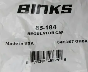 85-184 Binks Air Pressure Regulator Cap Spray Gun