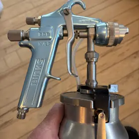 98-1130 Binks Mach 1 Hvlp Stainless Steel Spray Gun With Quart Cup