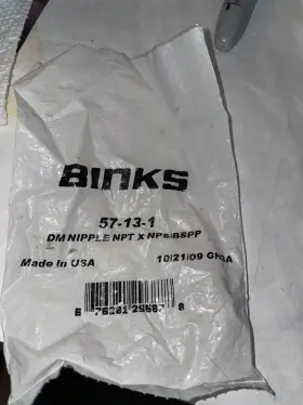 57-13-1 Binks Devilbiss 57-13- Double Male Nipple 1/4ftft M Npt X Nps New Oem Packaging 57-13-1 Binks Devilbiss 57-13- Double Male Nipple 1/4ftft M Npt X Nps New Oem Packaging