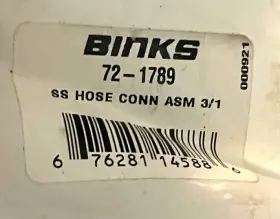 72-1789 Binks Devilbiss Hose Fitting Swivel 71-230 1/4 Inch Nps F Stainless X 3/16