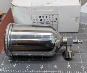 Tghv-415 Binks Devilbiss Sb-2-192 8.5oz / 250cc Stainless Gravity Cup B4b1