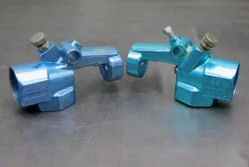 Fvu14 Binks Mach 1a Bbr Hvlp Spray Gun Teal Color Lot Of Two 2