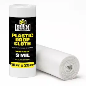 Boen 711181418149 Painters Plastic Sheeting 10 Ft. X 25 3 Mil Clear Drop Cloth