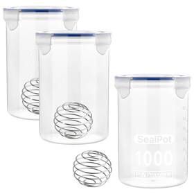 Boocalny Pc-001 3 Sets Paint Container With Stainless Steel Mixing Ball Clear Bottles