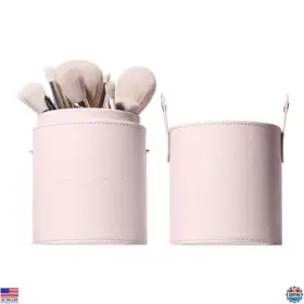 B0c9ygk2ny Brand Generic 24 Piece Cosmetic Brush Set With Matching Travel Case Soft Bristles Makeup