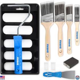 Brand Rhibak Rk-02 Ultimate Paint Roller Kit With Brushes And 4-inch Foam For Flawless Results