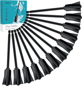 Branded01 711181635126 12 Piece Resin Mixer Paddles For Drill Epoxy And Paint Mixing Tools Plastic New