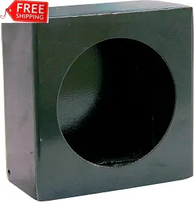 Lb663 Buyers Products Single Round Light Box Black Powder Coat Steel