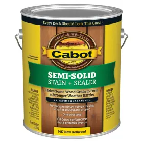 140.0001417.007 Cabot Stain Semi-solid Newredwood Flat 1 Gal. 2ntd3