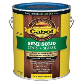 140.0017434.007 Cabot Stain Mission Brown Semisolid Flat 1gal