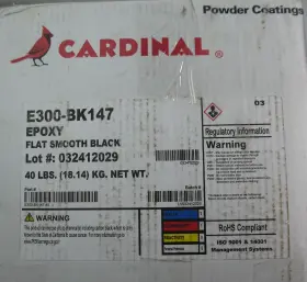 E300-bk147 Cardinal 40-pound Box Epoxy Flat Smooth Black Powder Coating