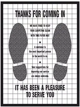 Am-001 Case Disposable Plastic Coated Paper Automotive Floor Mat 500 Count
