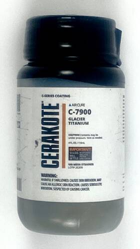 Cerakote C-7900 Glacier Titanium Air Cure Ceramic Coating 4 Oz