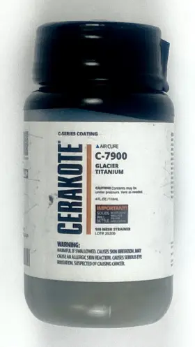 C-7900 Cerakote Glacier Titanium Air Cure Ceramic Coating 4 Oz