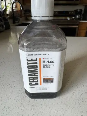 H-146 Cerakote H-series Oven Cure Coating Part A Graphite Black 1 Qt