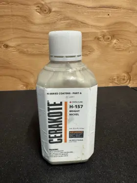 H-157 Cerakote Bright Nickel Oven Cure Coating Liquid 16 Fl. Oz