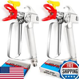 Chumia B09fjy7n5q Sg02 Airless Paint Spray Gun 3600psi 517 Tip Swivel Joint 2-pack