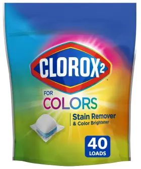 B007zm1384 Clorox 2 Colors Stain Remover And Color Brightener Packs - 40 Count