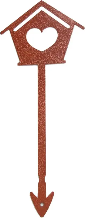 Co Ltd 744759749765 Planting Pick Powder Paint Coating Plantpot Pick- Birdhouse A Heart