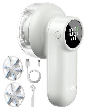 Coldsky B0cj96kx2y Rechargeable Fabric Shaver Lint Remover With Digital Display For Clothes