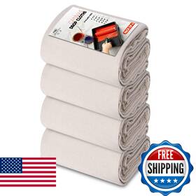 Corporate Hills B0f79cyx1p Ch Canvas Drop Cloth 4x15ft Pack Of 4 Thick Painters Tarp Floor Furnitur