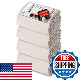 Corporate Hills B0f7b4cf2r Ch Canvas Drop Cloth 4x10 Ft Pack Of 4 Painters Tarp Furniture Floor Pro