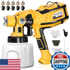 Cosyjazz B0fktg18g9 1200w Hvlp Paint Sprayer Gun 5 Nozzles 3 Patterns 1400ml Container