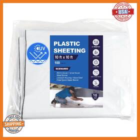 Crawldryer B0d12xh7pq Black/white Panda Film Crawl Space Vapor Barrier 10 Mil 10x10 Heavy Duty Plastic