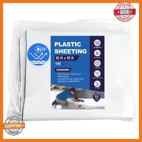 B0d12xh7pq Crawldryer Black/white Panda Film Crawl Space Vapor Barrier 10 Mil 10x10 Heavy Duty Plastic