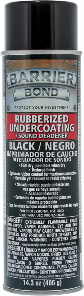 Custom Shop 696594170887 Barrier Bond Black Rubberized Undercoating Sound Deadener - 14.3 Fl