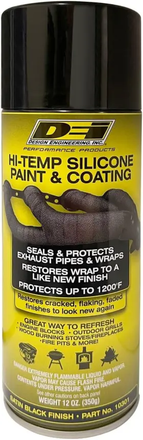 Design Engineering 313050343387 High-temp Silicone Spray - Black 2-pack