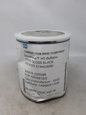 F17038 Desoto Ca8800/f17038 Ppg Desothane Hs Buffable 17038 Gloss Black Base Component 1 Gal