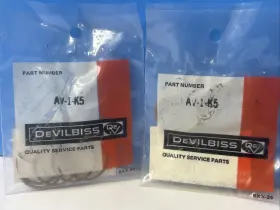 Av-1-k5 Devilbiss 2 Packs Of 5 Gasket Kit Oem Genuine