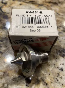 Av-651-e Devilbiss Fluid Tip- Soft Seat New In Box Sept08