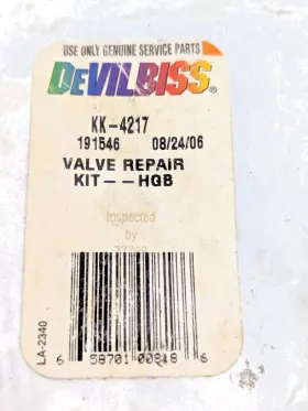 Kk-4217 Devilbiss Valve Repair Kit For Hgb Fluid Regulators Of25