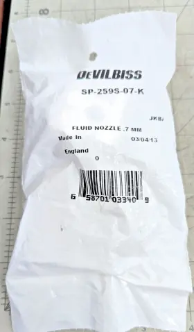 Sp-259s-07-k Devilbiss Fluid Tip Nozzle 0.7mm New Sealed Bag Of58