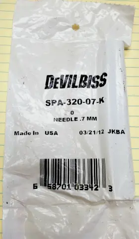 Spa-320-07-k Devilbiss - 0.7mm Needle New Of16