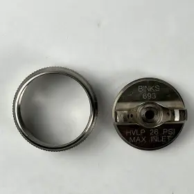 Sv-401-693-k Devilbiss Binks Air Cap And Retaining Ring New