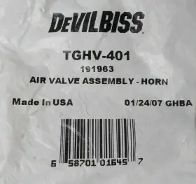 Tghv-401 Devilbiss Air Valve Assembly For Tghv Spray Gun