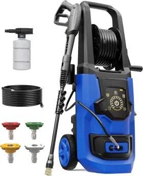 G1520-gr1 Dgivovo Pressure Washer 5000psi 3.2gpm Adjustable Touch Screen With 55ft Total Blue